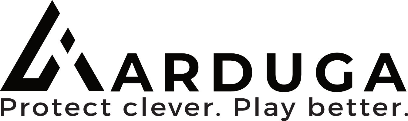 Arduga logo - mit claim schwarz auf weiss